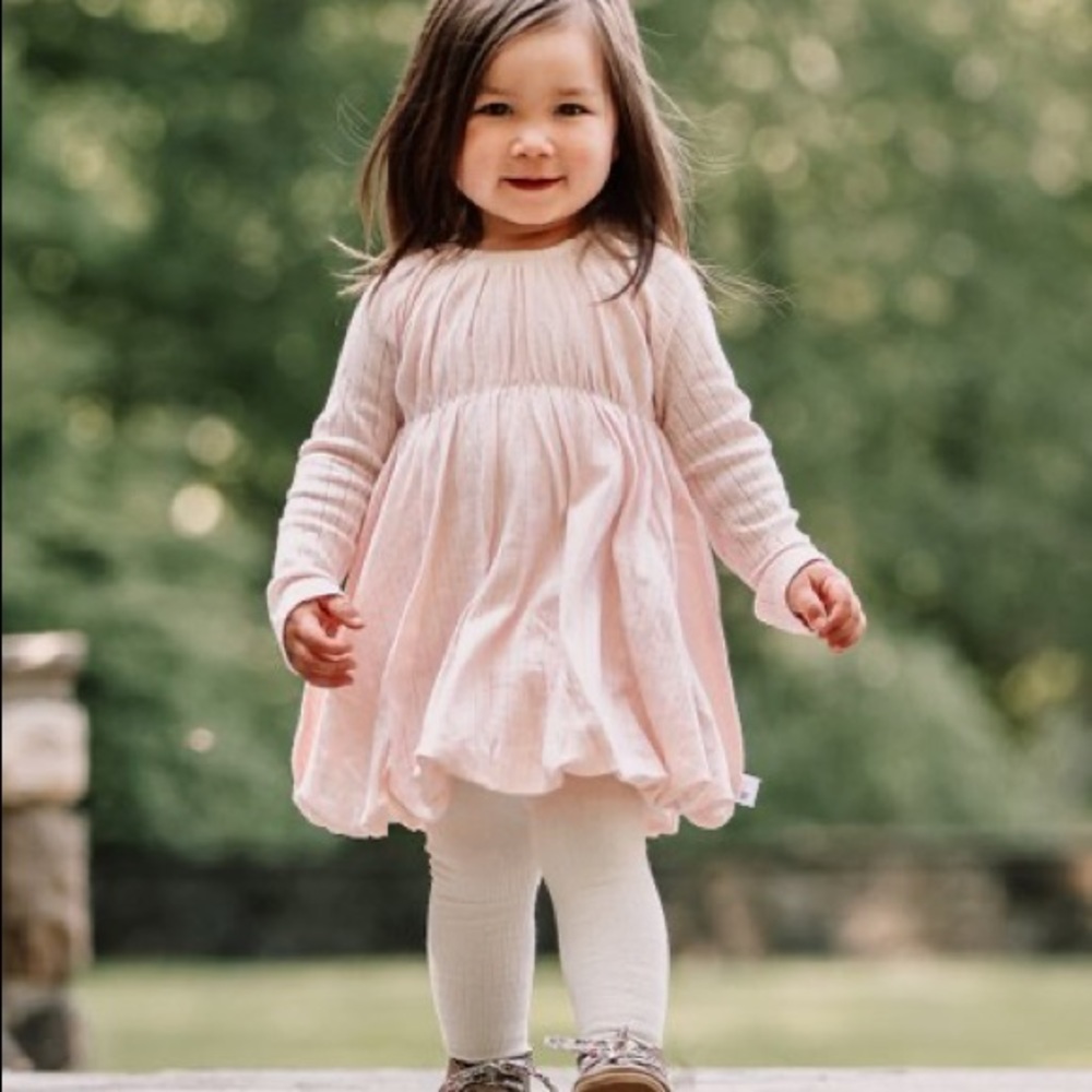 Burt’s bees baby pointelle knit bubble dress